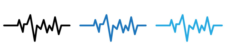 Heartbeat icon thin line illustration