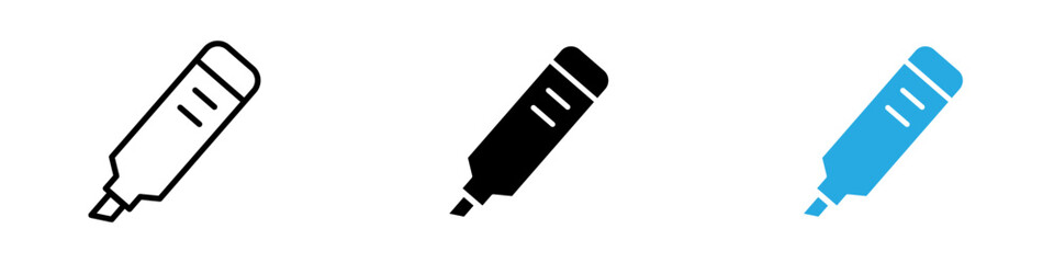 Highlighter icon thin line illustration