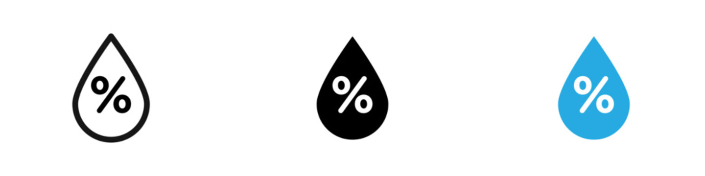 Humidity icon thin line illustration
