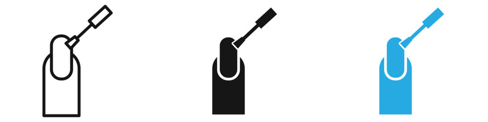 Manicure icon thin line illustration