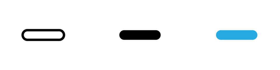 Minus icon thin line illustration