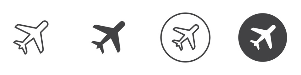 Plane icon thin line illustration