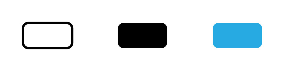 Rectangle icon thin line illustration