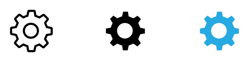 Settings icon thin line illustration