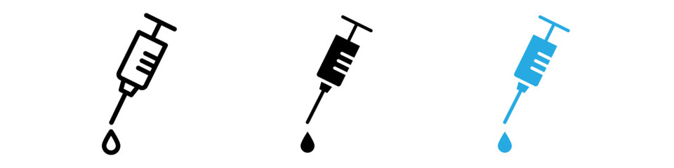 Syringe icon thin line illustration