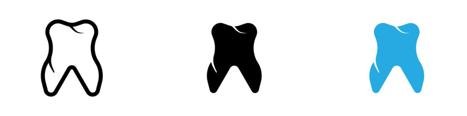 Tooth icon thin line illustration