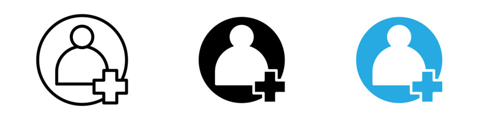 User add icon thin line illustration