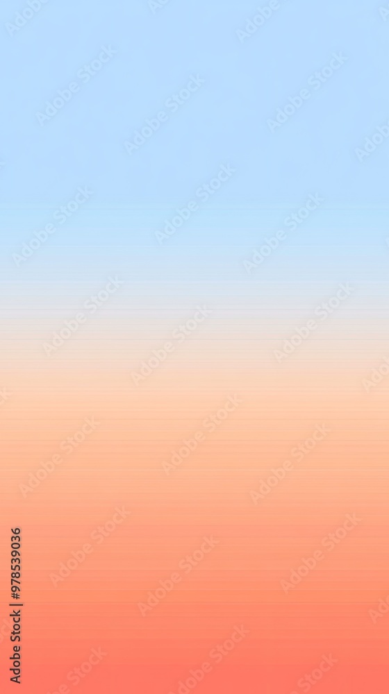 Sticker a serene gradient background featuring soft blue and warm orange hues, perfect for creating a calmin