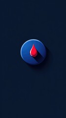World Diabetes Day. Logo in the form of a blue circle, a drop of blood and an inscription.