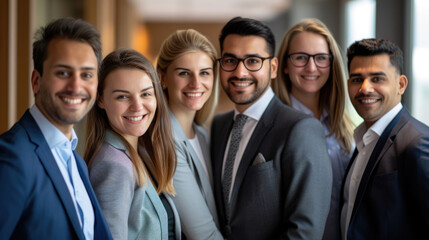 Obraz premium Men and women in business suits.