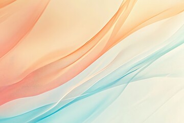 Obraz premium Soft, flowing fabric in pastel shades of peach and blue, perfect for backgrounds, wallpapers, and creative projects.