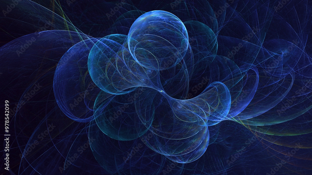 Poster 3d manual rendering abstract colorful fractal light background. its not ai generatd illustration.