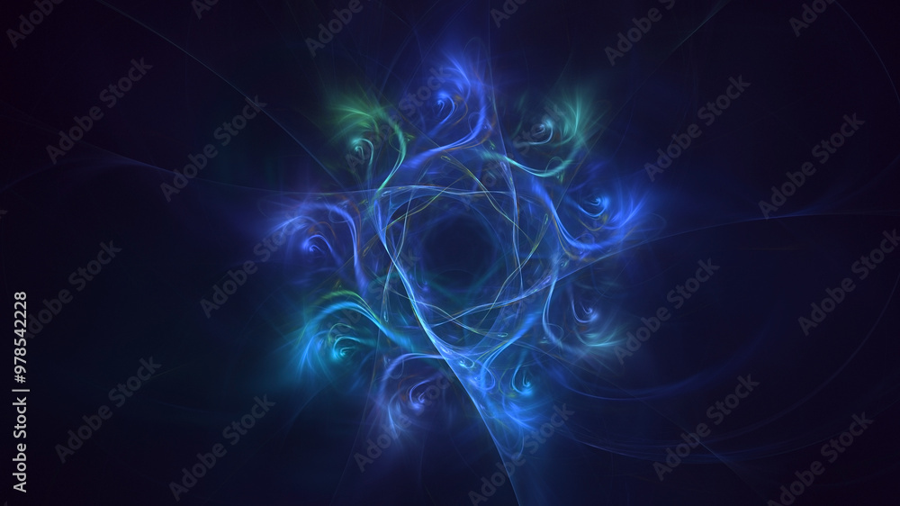 Aufkleber 3d manual rendering abstract round light background. its not ai generatd illustration.