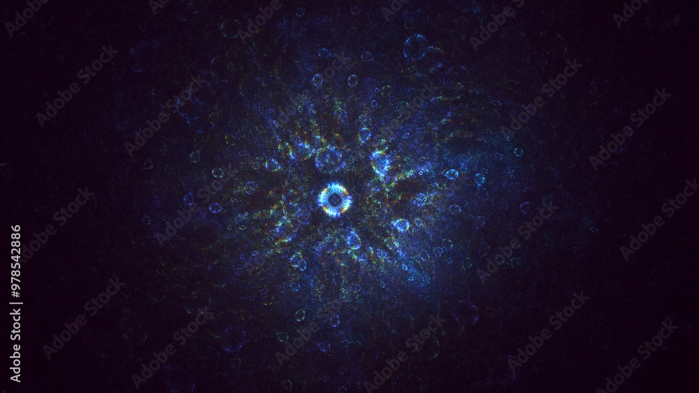 Aufkleber 3d manual rendering abstract round light background. its not ai generatd illustration.