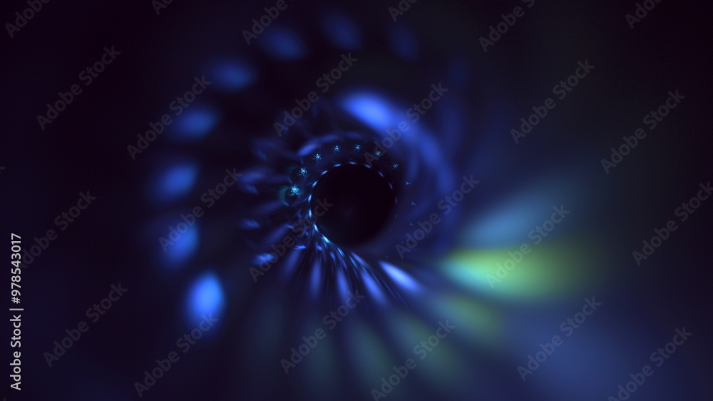 Aufkleber 3d manual rendering abstract round light background. its not ai generatd illustration.