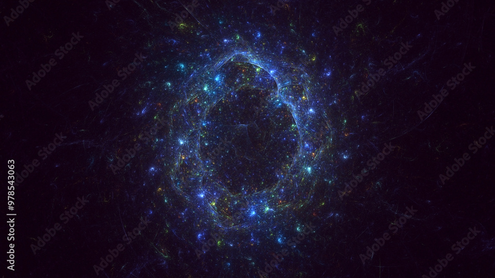 Aufkleber 3d manual rendering abstract round light background. its not ai generatd illustration.