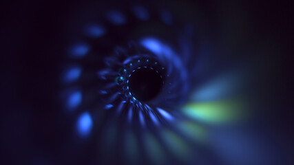 3D manual rendering abstract round light background. Its not AI Generatd illustration.