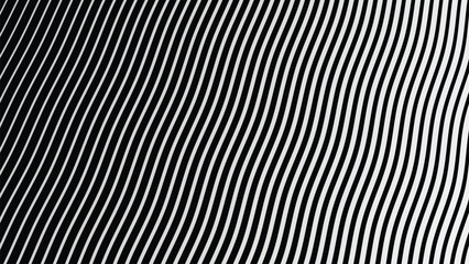 Black and white stripes wave pattern abstract background for backdrop or fabric style