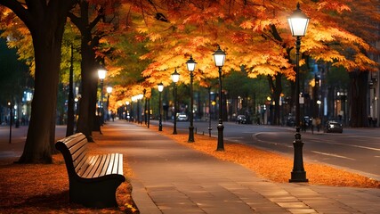 park with autumn