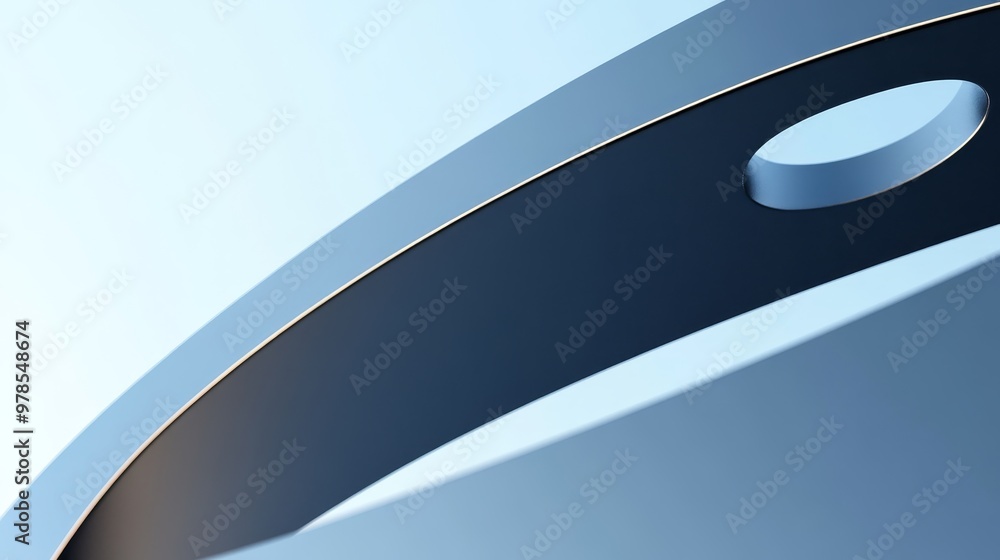 Poster a close-up view of a sleek, modern design element showcasing elegance and innovation in a minimalist