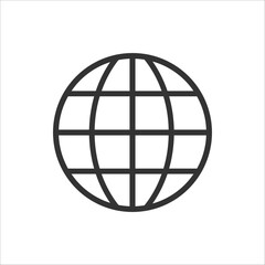 A minimalist globe icon or silhouette. depiction of a globe illustrating global connectivity and communication in a digital context.