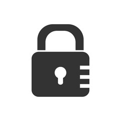 A minimalistic black padlock icon. symbolizes security and confidentiality, commonly used to represent data protection 