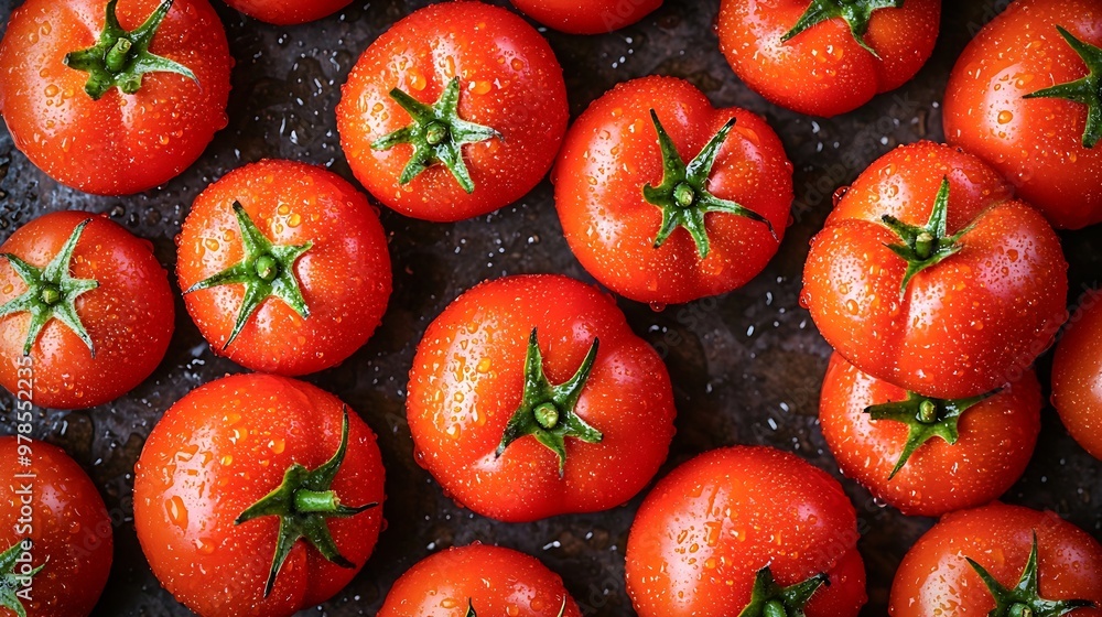 Aufkleber tomatoes texture background pattern : generative ai