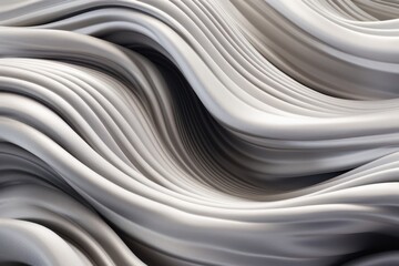 Obraz premium Abstract White Wavy Pattern Texture Background