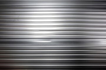 Fototapeta premium Corrugated Metal Sheet Texture Silver Industrial Background Metallic Design
