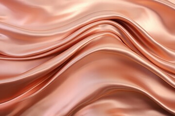 Fototapeta premium Elegant Soft Peach Satin Fabric Drape Background Texture