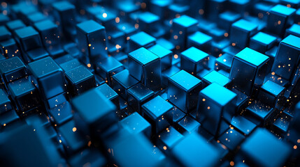 Fototapeta premium Abstract Empty Background. Blocks, cubes, 3d