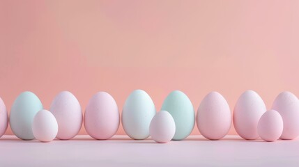 Celebrate spring with soft pastel Easter eggs that adorn a festive holiday background, perfect for your seasonal dcor.