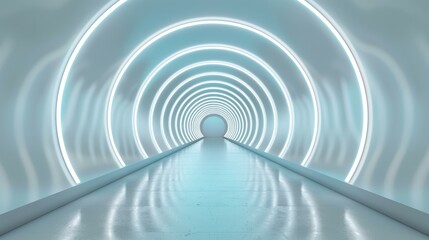 Experience a dark tunnel with a futuristic vibe, captured in a seamless 3degree panoramic 3D rendering.