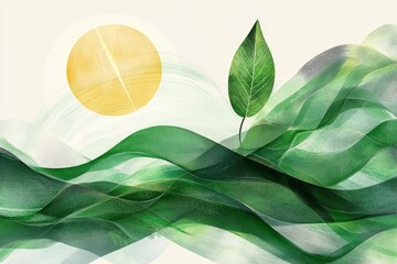 Abstract background on the theme of nature, energy conservation and ecology. Love for the earth and nature.
