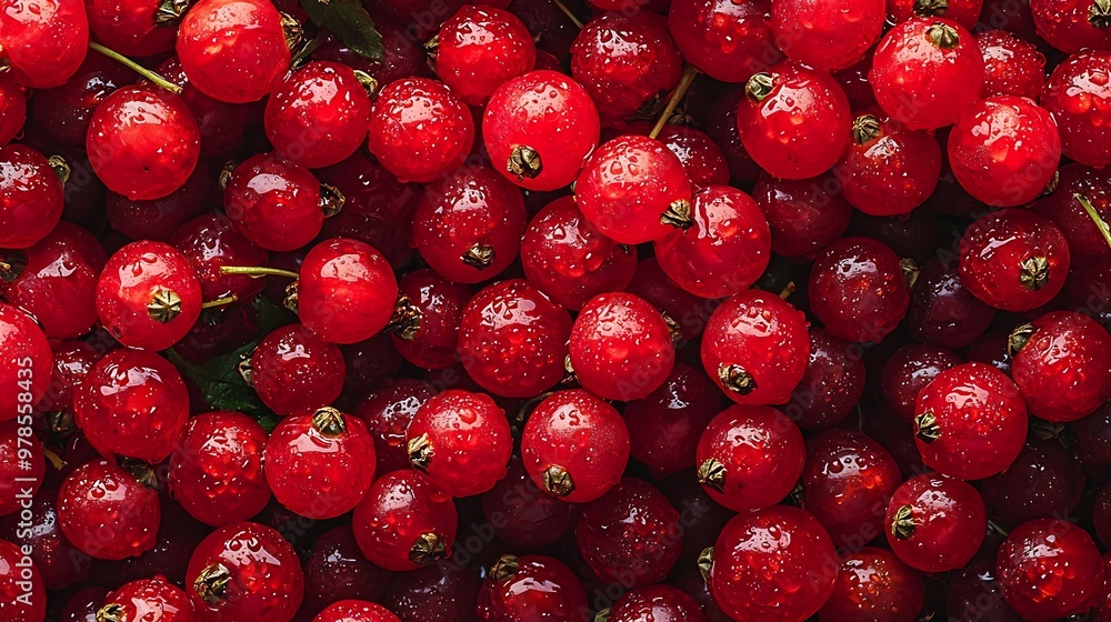 Poster guelder rose berries background pattern texture : generative ai