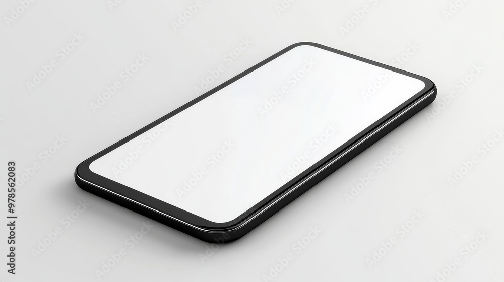 Poster a sleek and modern smartphone design with a blank screen, perfect for showcasing apps or phone featu