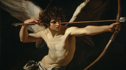 Caravaggio's Amor Vincit Omnia: 1601 Baroque Oil Painting of Cupid Symbolizing Love Conquering All, Located in Berlin Gallery