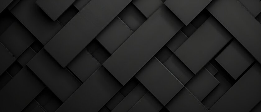 Elegant Monochrome Design, a striking phone wallpaper featuring a sophisticated black abstract composition with a precise symmetrical arrangement of parallelogram tiles.