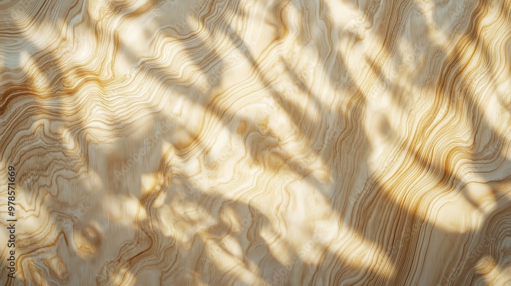 Poster this top view features a warm wooden backdrop and a light table with intricate nature patterns.