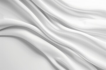 Elegant white wave pattern, smooth flowing design, minimalist aesthetic, soft curves, serene and calming atmosphere, perfect for modern interior decor or digital backgrounds.