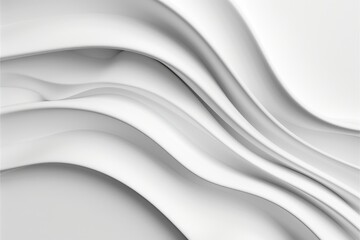 Obraz premium Elegant white background with soft, flowing waves, creating a serene atmosphere, perfect for enhancing the aesthetic of any space or digital interface.