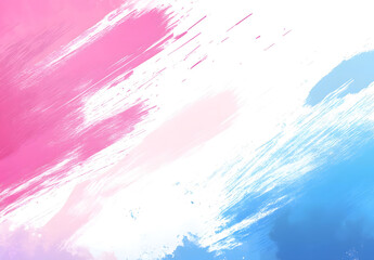 Delicate Abstract Feather with a Soft Gradient of Pink and Blue Pastel Tones