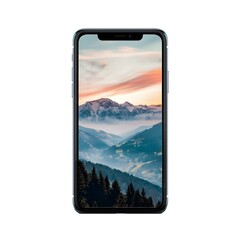 Phone Screen Mockup with Mountain Landscape Background