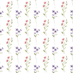 Seamless background, watercolor floral pattern. Repeat fabric wallpaper print texture. Perfectly for wrapped paper, backdrop, wall art.