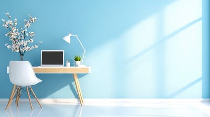 Organized Home Workspace for Productive Video Conference