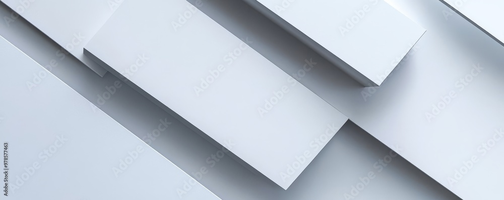 Aufkleber abstract design featuring layered white surfaces in geometric shapes, creating a modern and minimali
