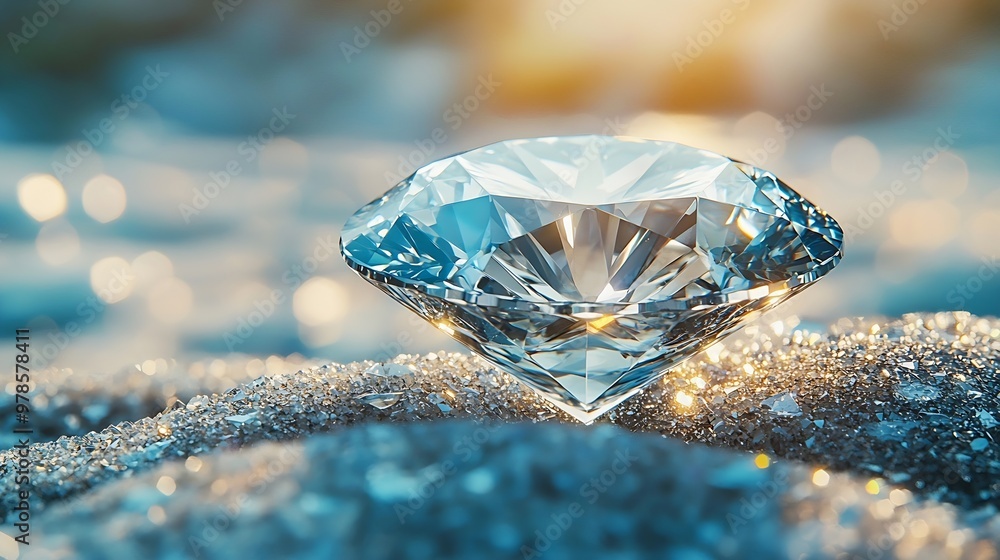 Poster abstract diamond background : generative ai