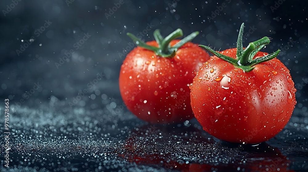 Poster tomatoes background : generative ai