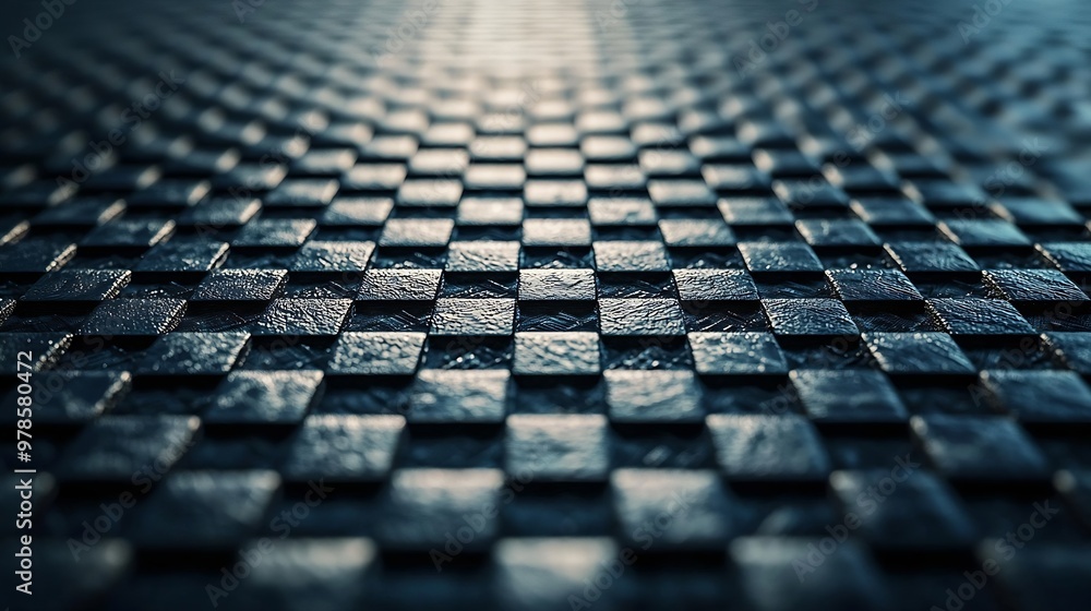 Poster checkered foam rubber texture : generative ai