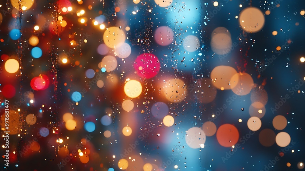 Aufkleber color bokeh background : generative ai